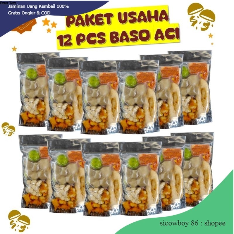 

BUNDLING 12 BUNGKUS BASO ACI INSTAN PAKET USAHA SUPER HEMAT