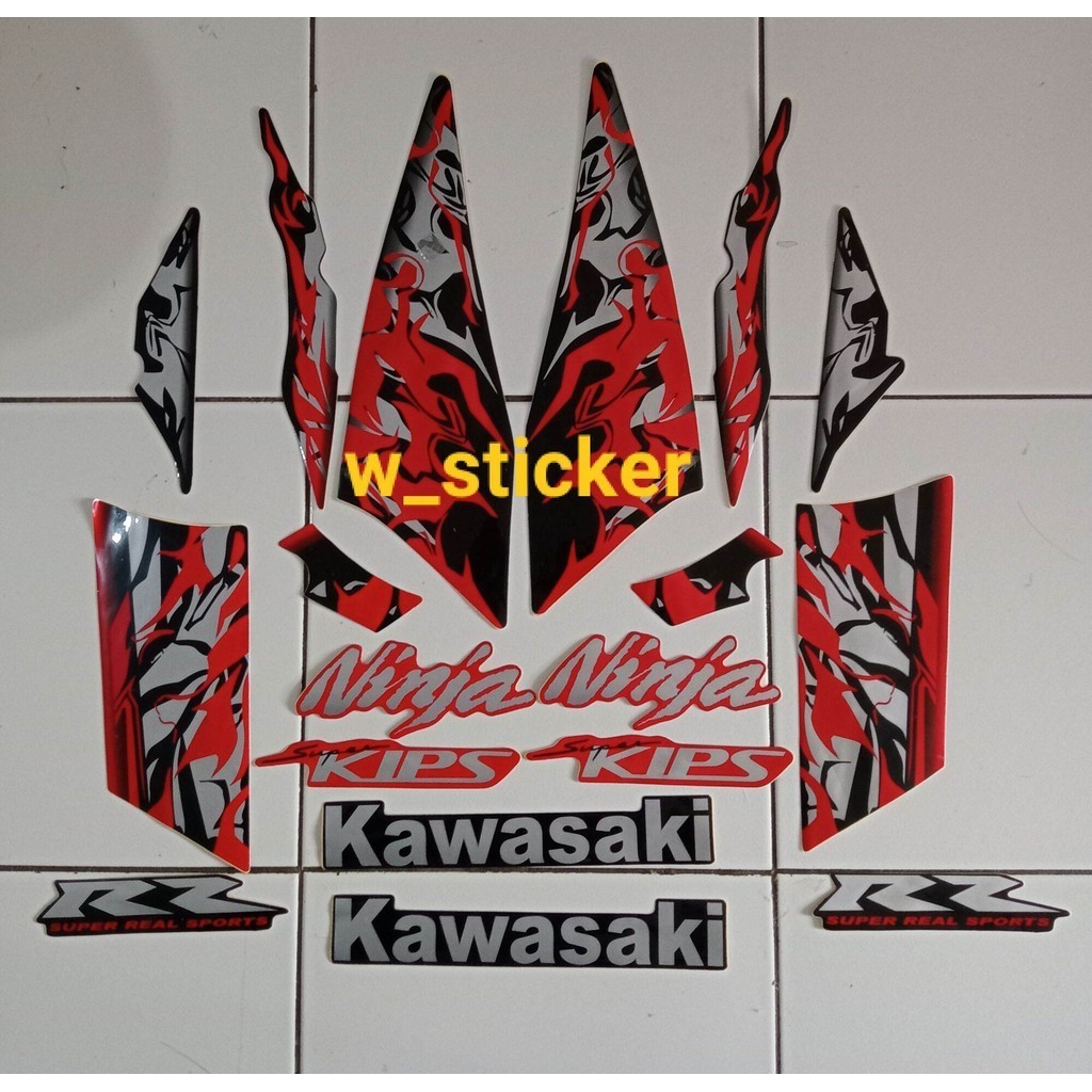 Striping Stiker Body Ninja RR New 2013 Merah