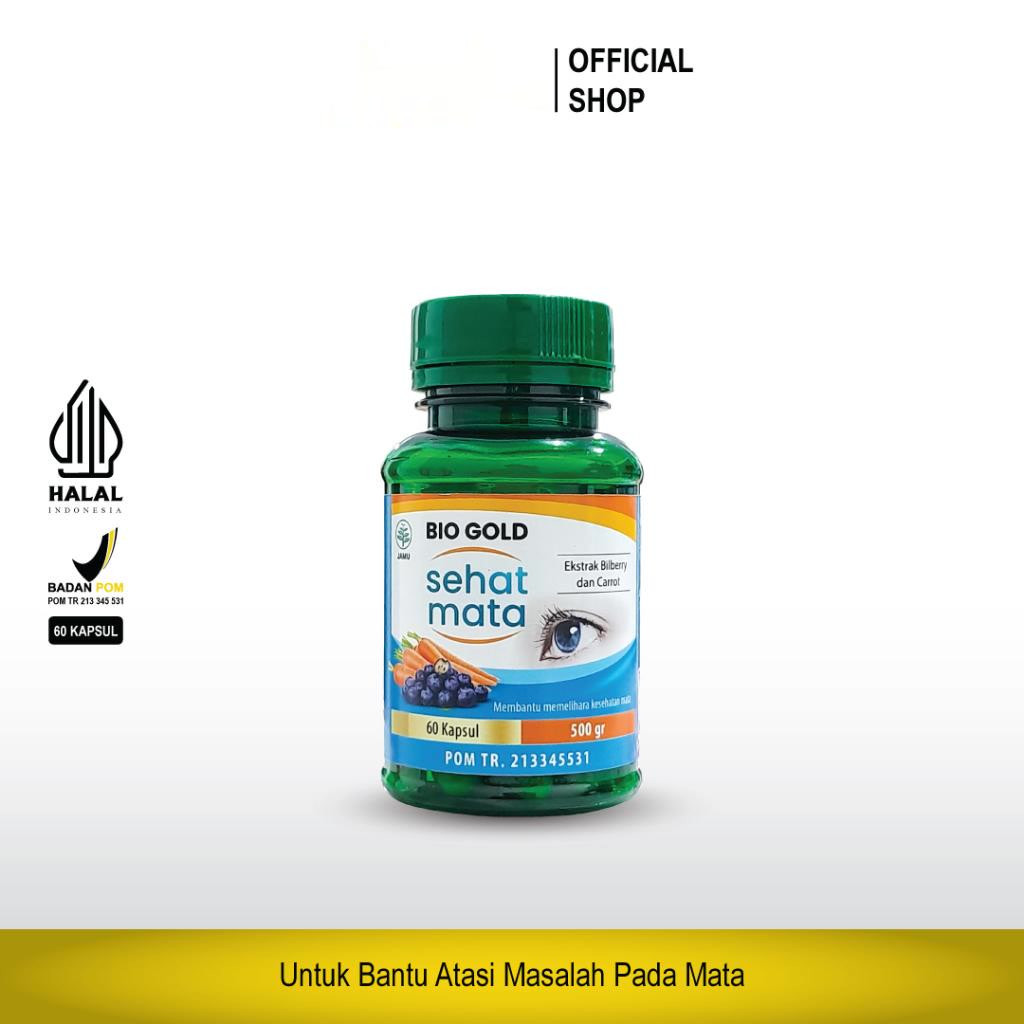 Bio Gold Kapsul Sehat Mata Bio Gold Ekstrak Bilberry Dan Carrot Memelihara Kesehatan Mata 60 Kapsul