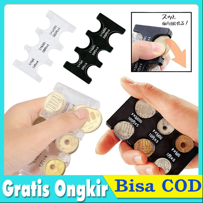 Japan Coin Organizer Dispenser Tempat Koin Jepang Yen Dompet