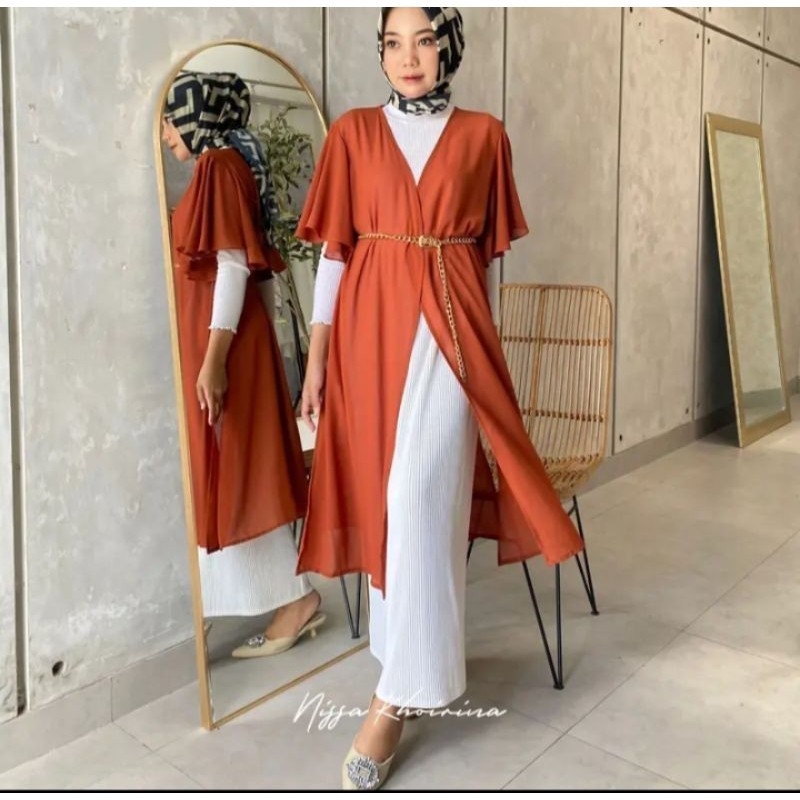 Nara outer/ outer polos/ outer ceruty/tunik / cardigan ceruty DSA017 By LF