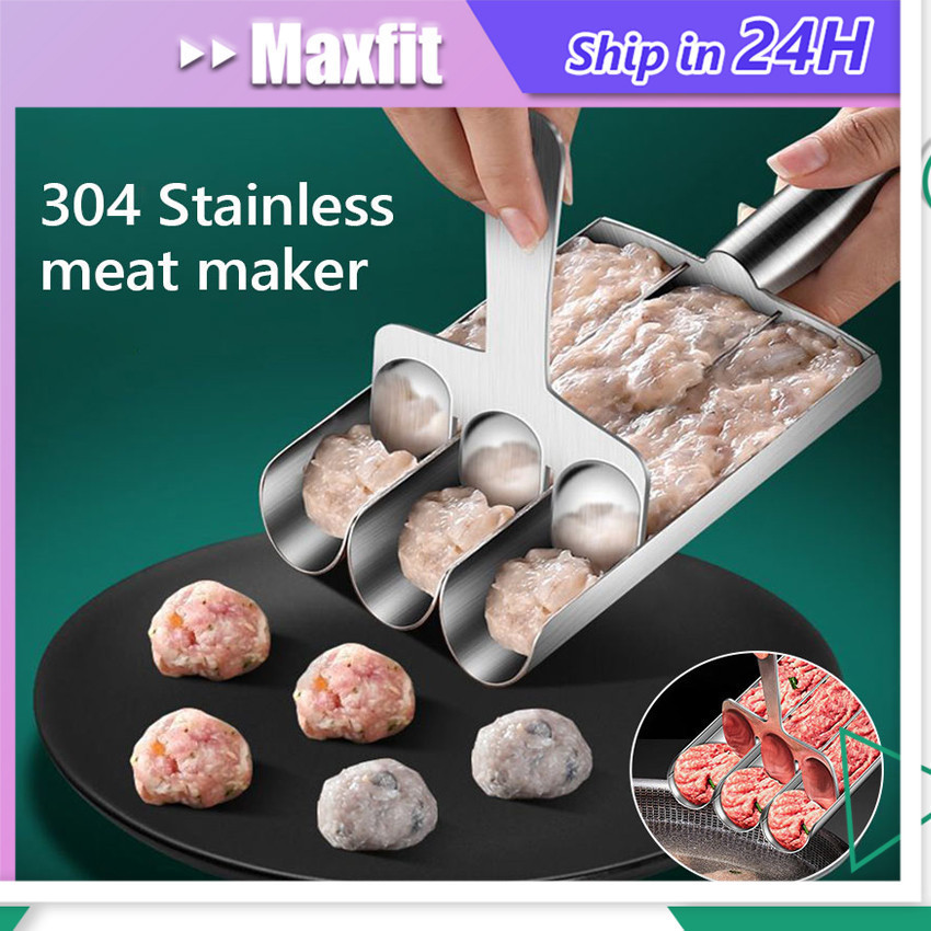 Alat Cetak Bakso Model 3 Baris Stainless Anti Lengket Manual Alat Pembuat Bakso Alat Cetakan Bakso