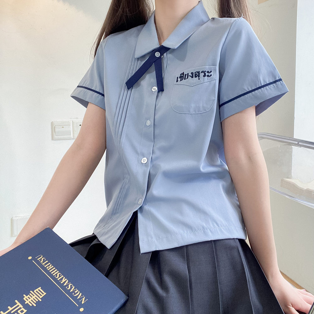 [Shinbei JK] Original Sakura University JK uniform shirt skirt Thai Thai school uniform graduation c
