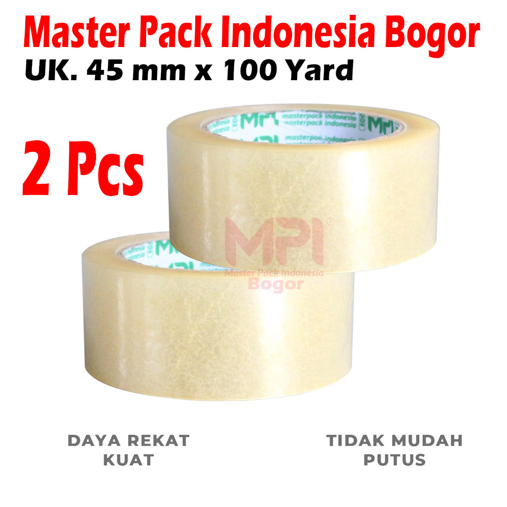 

2 PCS - Lakban Coklat Ekonomis 45 mm x 100 Yard / Lakban Packing - Master Pack Indonesia Bandung