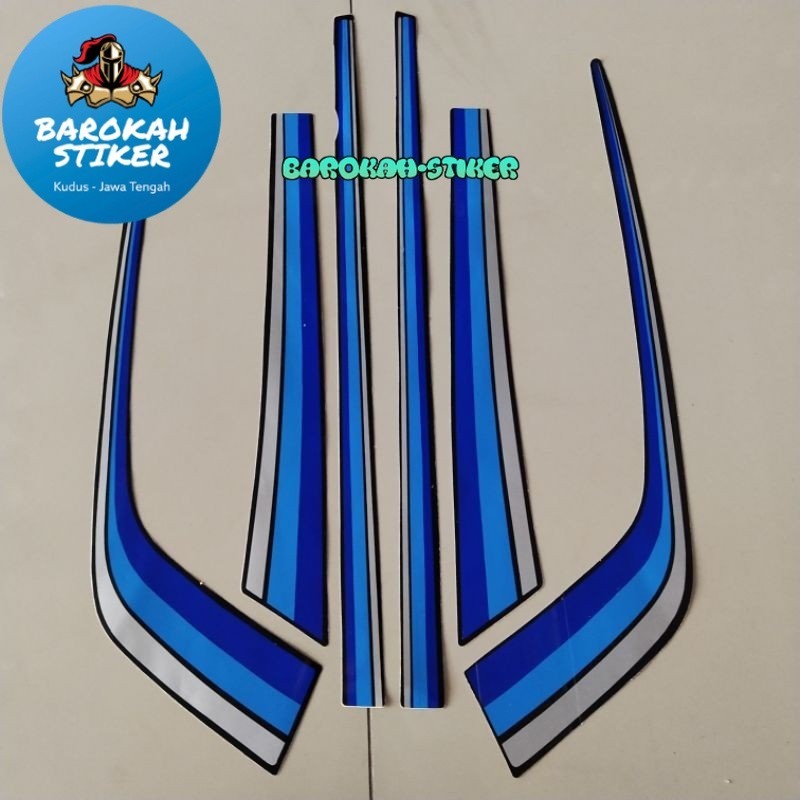 Striping Stiker Polet list motor honda gl max 1991 biru 1992 berkualitas termurah Barokah Stiker