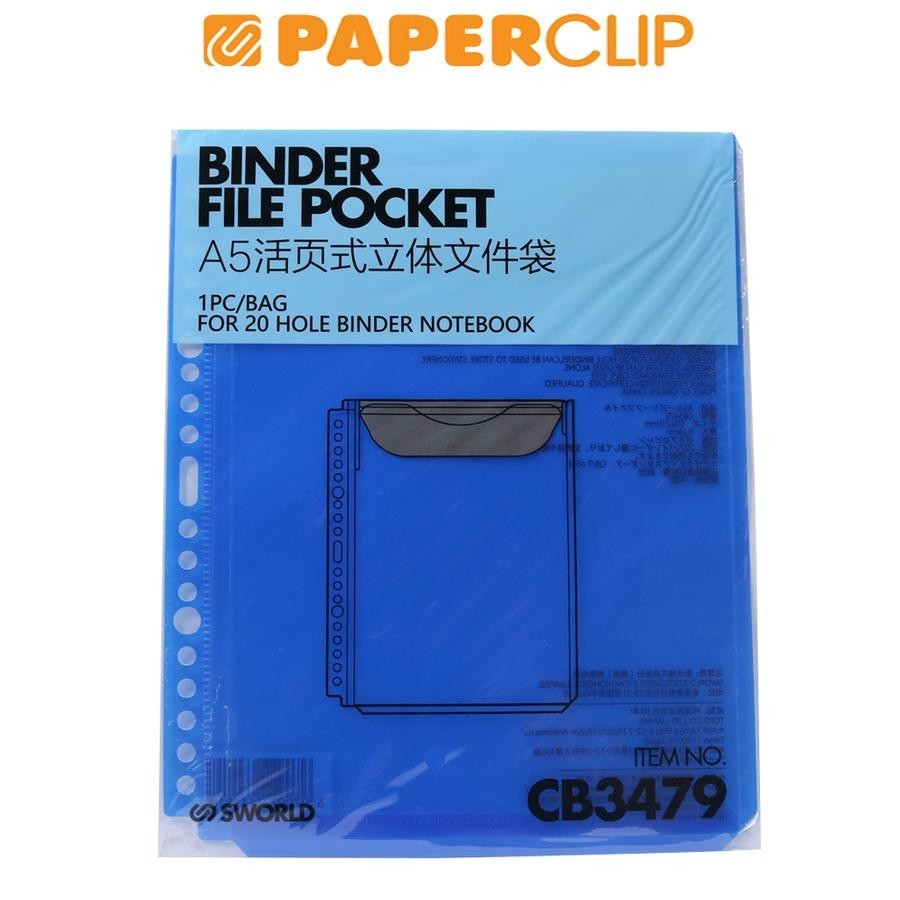 

CLEAR POCKET FILE NOTE A5 SWORLD CB3479