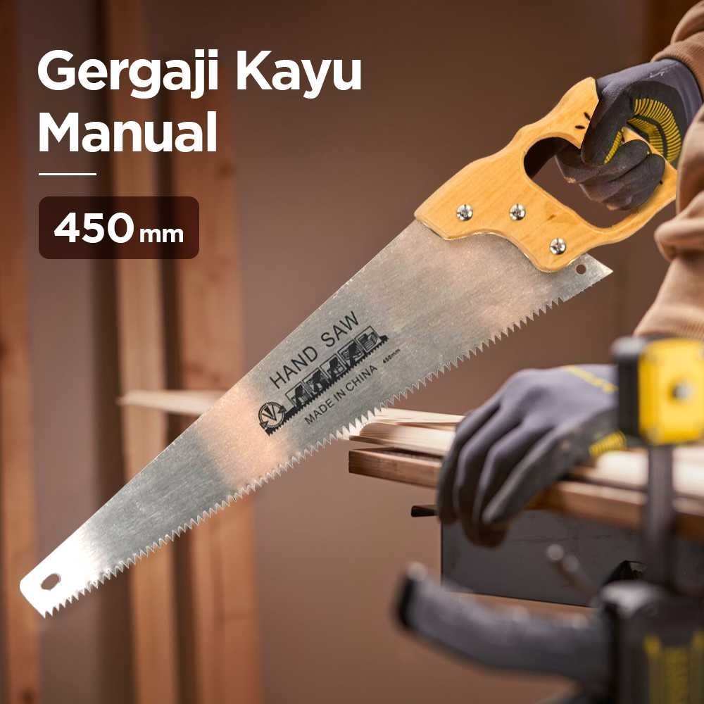 PYLEAS Gergaji Kayu Tangan Manual Hand Pulled Saw 450 mm - DSF-5106 Diskon besar