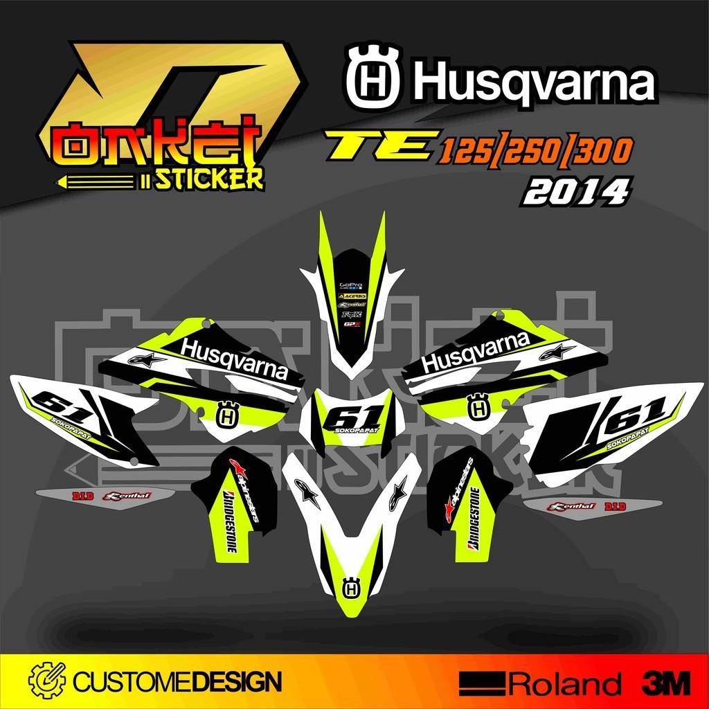 DECAL STICKER HUSQVARNA TE 125/250/300 GRF