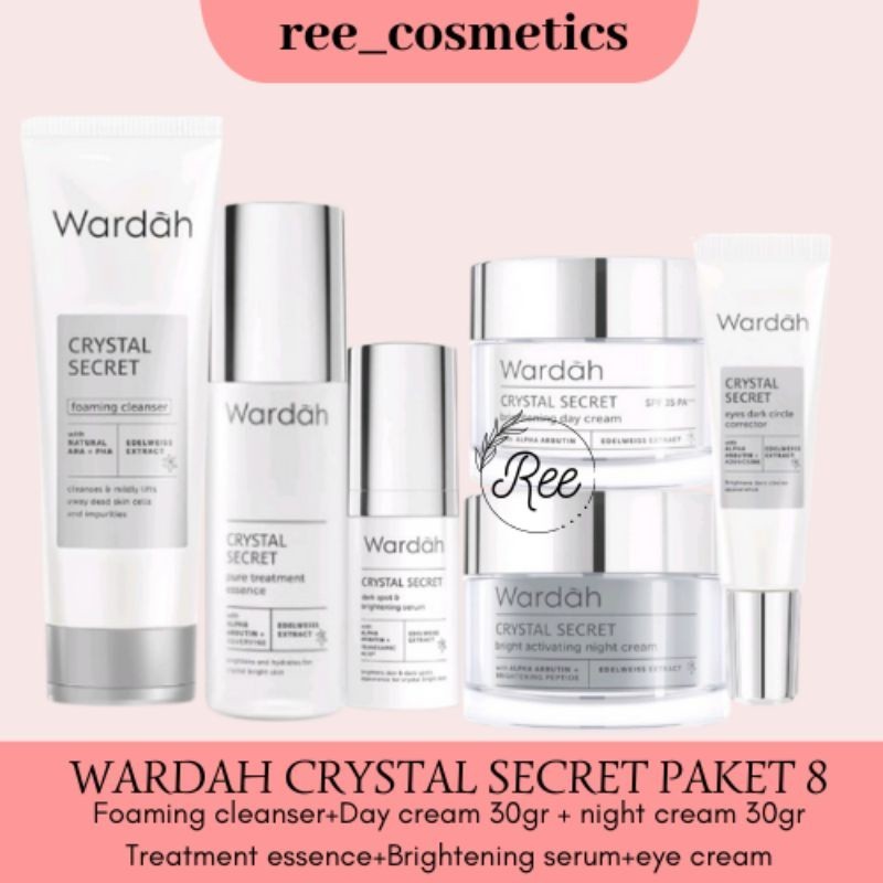 Paket Wardah Crystal Secret Skincare Wardah 1 Paket Lengkap | Wardah White Secret Paket