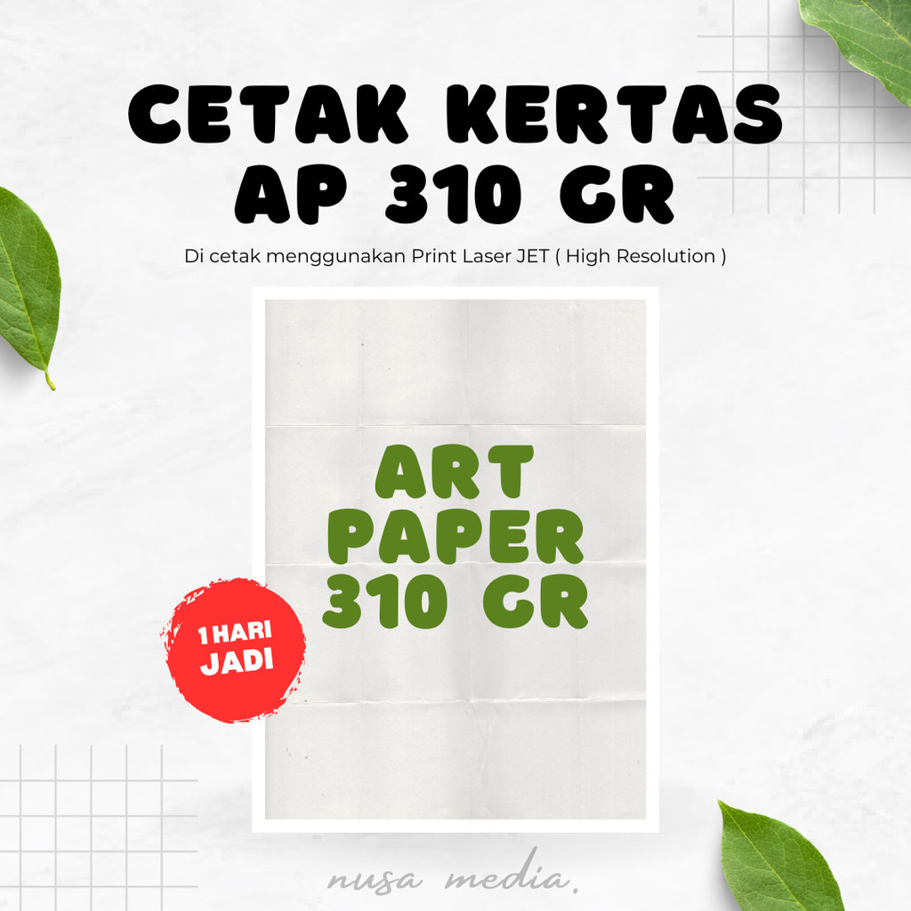 

1 HARI JADI PROMO MURAH CETAK ART PAPER 310 gr A3