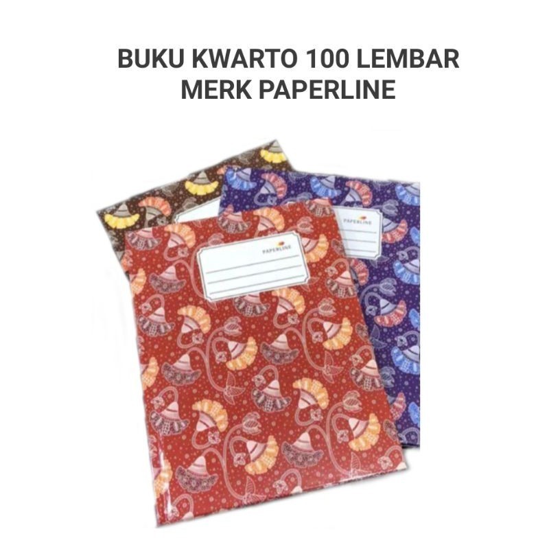 

Buku Tulis Hard Cover Kwarto 100 lembar Paperline