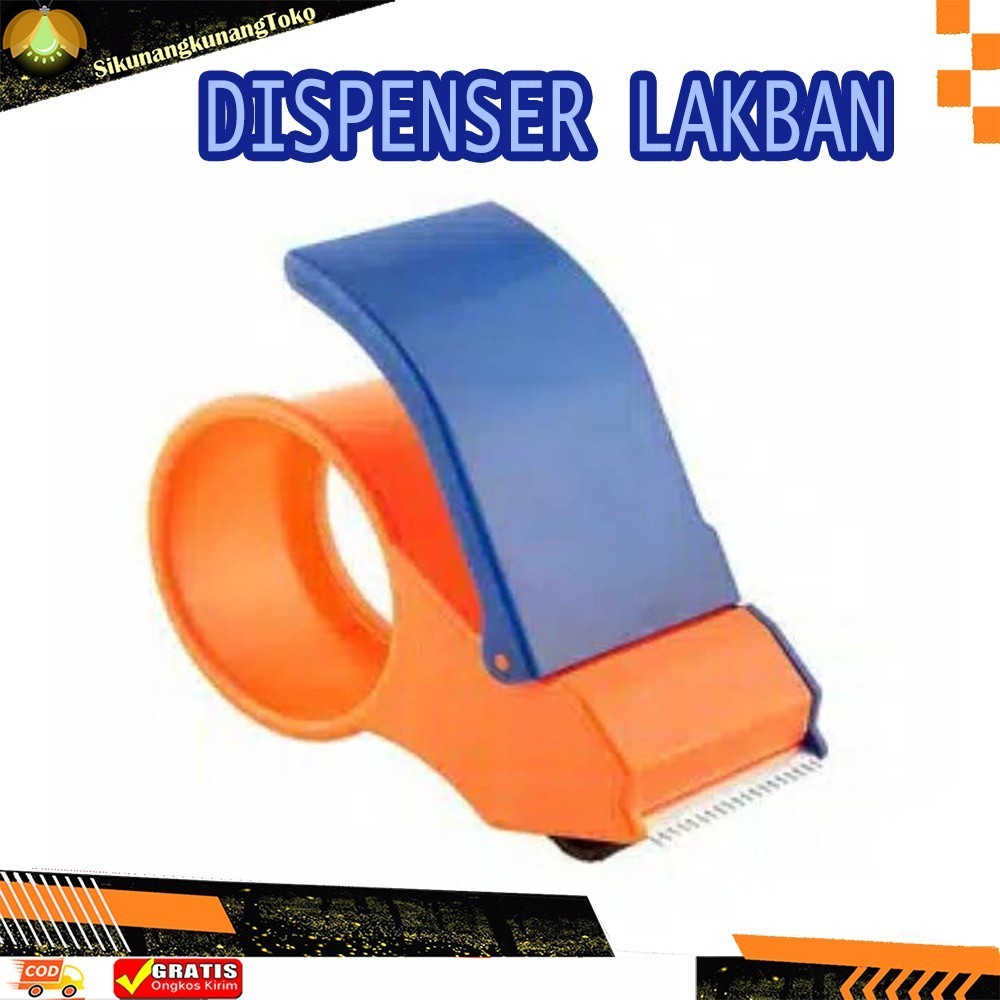 

(SKN) Dispenser Lakban Tempat Roll Alat Pemotong Solatip Lakban Laban Tape Tip Cutter