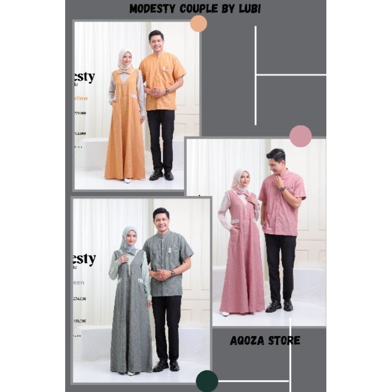 Modesty Couple by Lubi | Gamis Modesty | Koko Modesty | Couple Terbaru | Couple Lubi Terbaru | Gamis
