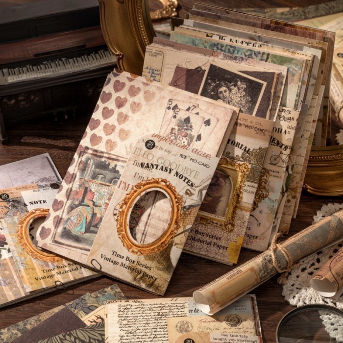 

Kertas Lembar Hias Scrapbook Set Journalling Kit Paper Set Kertas Seni Craft DIY MATERIAL PAPER