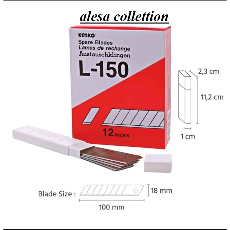 

Refill Isi Besar Cutter Kenko Ukuran {L-150} harga tertera per 1 kotak dengan isi 5 cutter