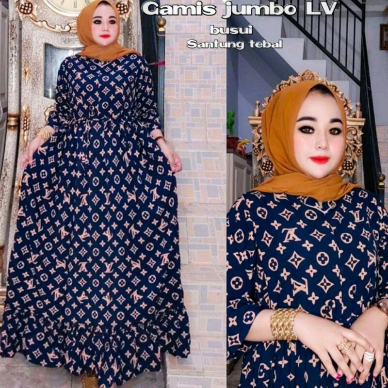 gamis jumbo motif lv//BAJU WANITA MODEL BARU / MURAH PROMO