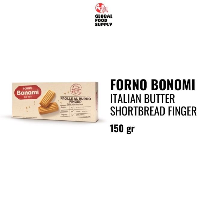 

Forno Bonomi Italian Butter Shortbread Finger 150 gr