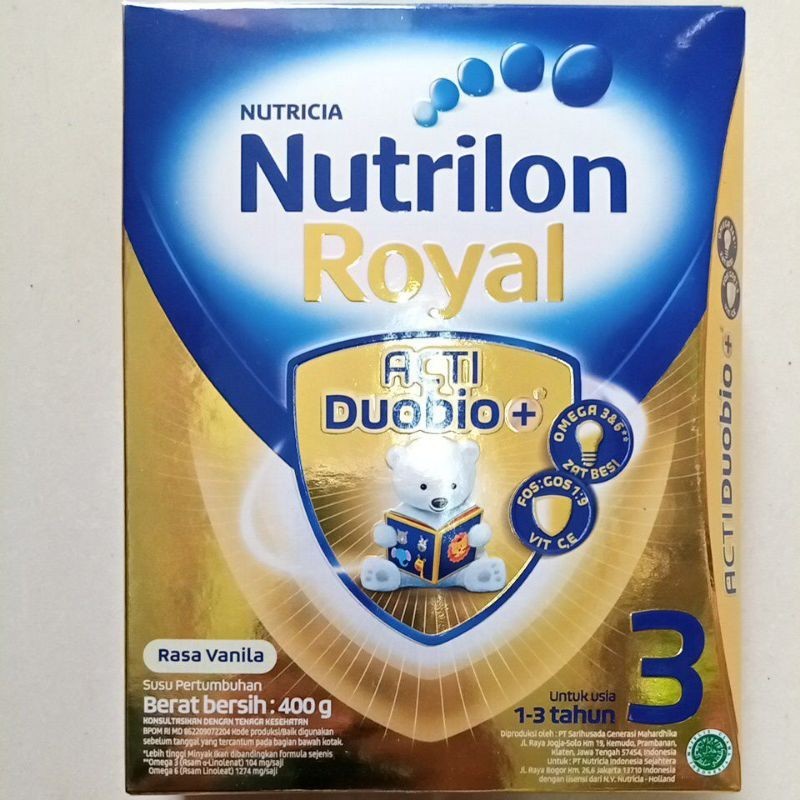 

Nutrilon Royal Susu Vanila 3 (1-3 Tahun) 400 Gram