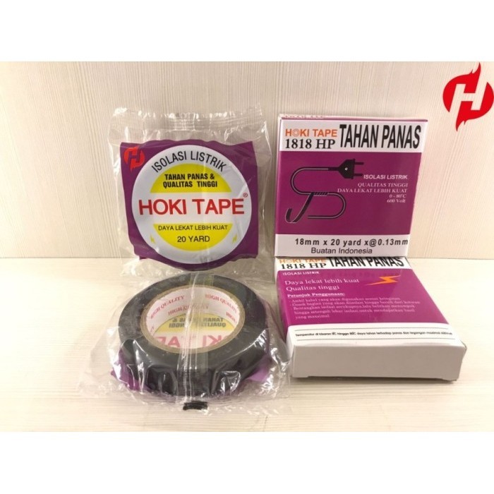 

LG09 Lakban Listrik HOKI TAPE 18mmx18mx130mic 20yard / ISOLASI LISTRIK kuat