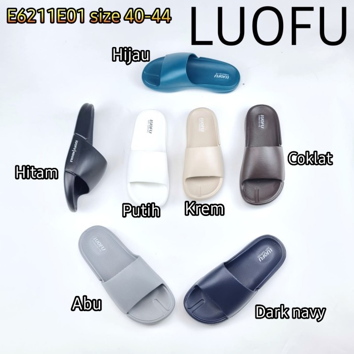 New Koleksi jelly sandal pria luofu sendal baim cowok karet import E6211E01