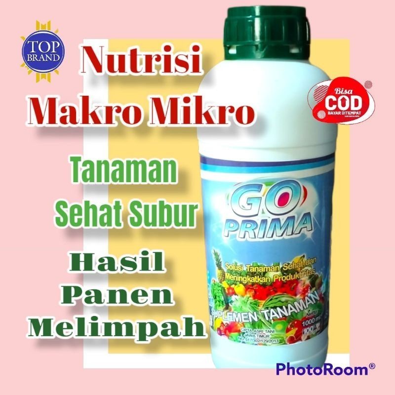 NPK 16 15 17 cair merk GO PRIMA kemasan 1 liter.