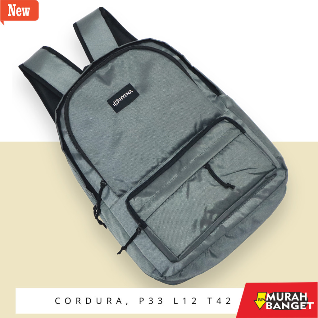 Tas Ransel Pria Kekinian Ransel kanvas denim besar motif Polos Kain Tebal Murah Semarang Jawa Tengah