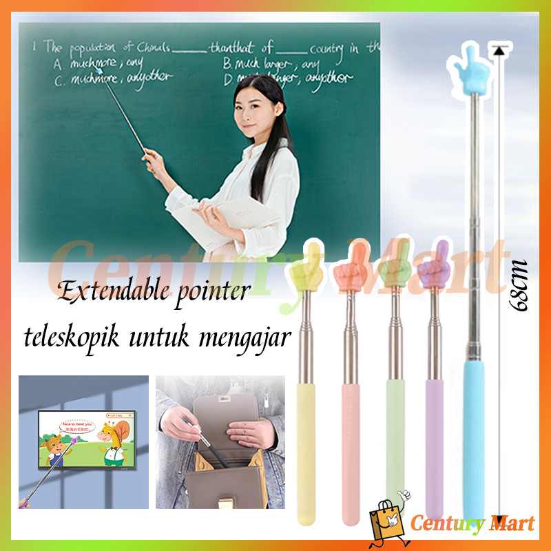 

tongkat penunjuk papan tulis praktis/teleskopik pointer untuk mengajar 68cm /Extendable pointer teleskopik untuk mengajar