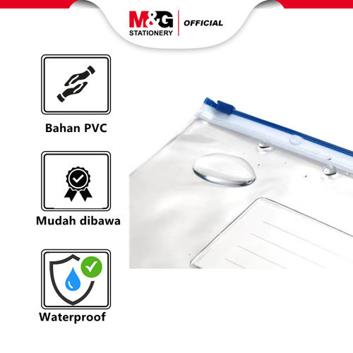 

M&G A4 transparent 0.18mm PVC Zipper Bag