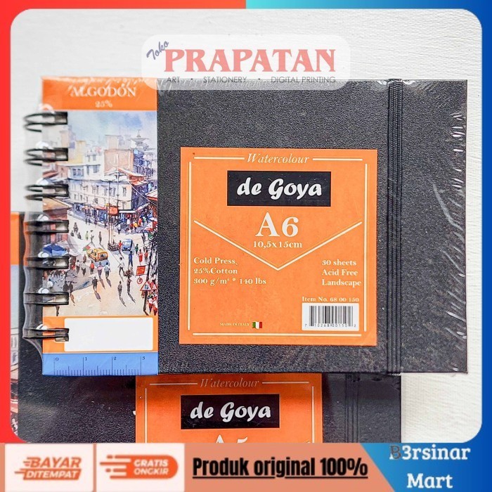 

[KUALITAS TERBAIK] De Goya Spiral Watercolor Book Algodon / SPIRAL - A6