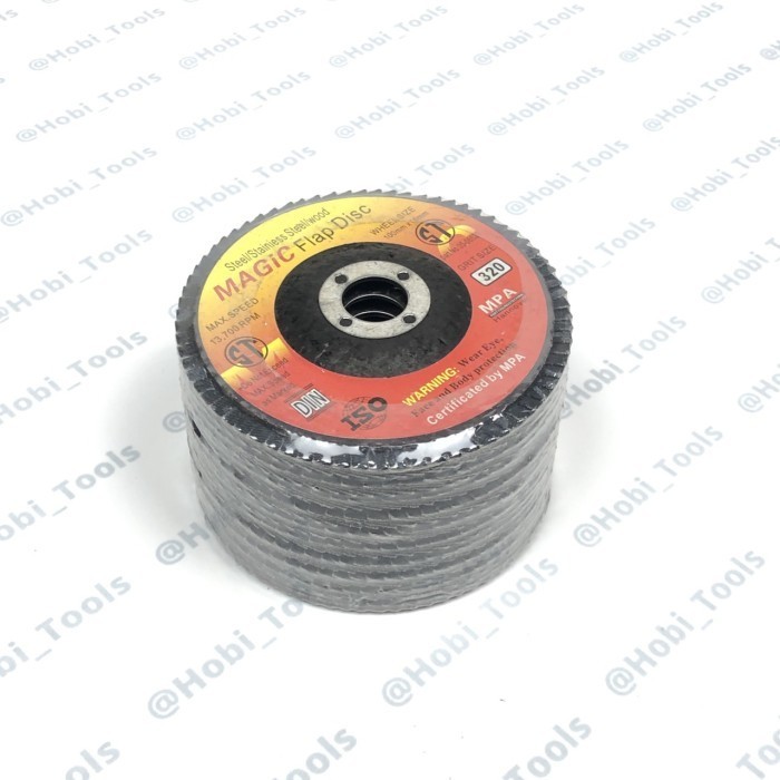MAGIC AMPLAS SUSUN GERINDA 4" GRIT 320 - FLAP DISC 4 INCH 320 GRIT
