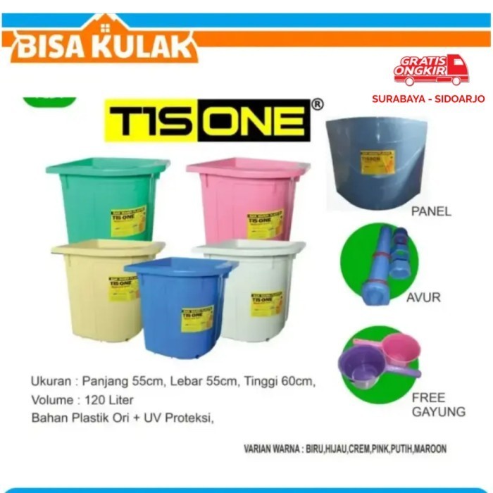 Bak Mandi Plastik / Bak Mandi Fiber Tison Oval + Panel