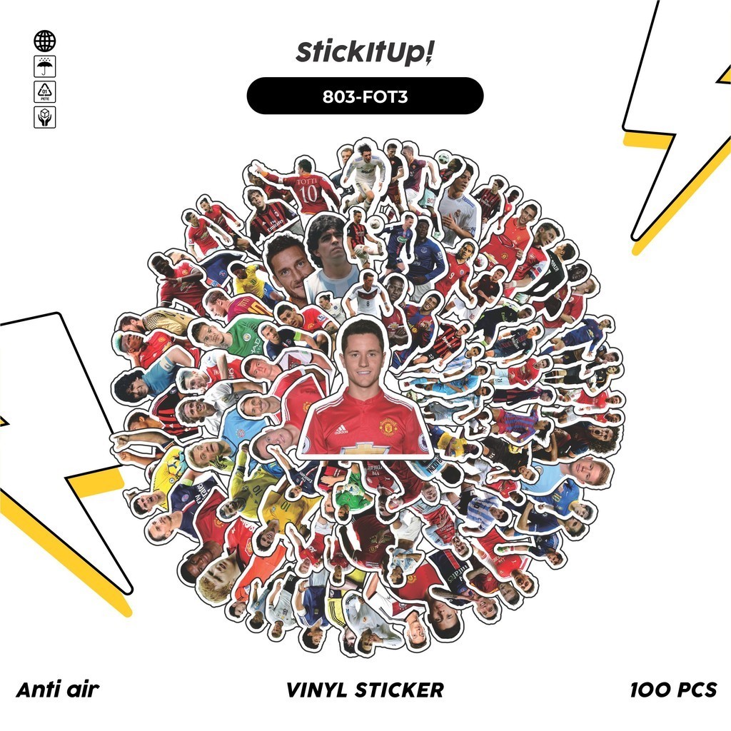 

COD✨ 100 Pcs Stiker Pack Superstar Club Bola V1 Lucu Aesthetic Vynil Waterproof untuk Freebies Sticker Buku Journal Casing HP Laptop