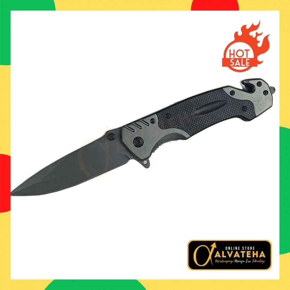 Pisau Lipat Outdoor Portable Knife Survival Tool - 440C