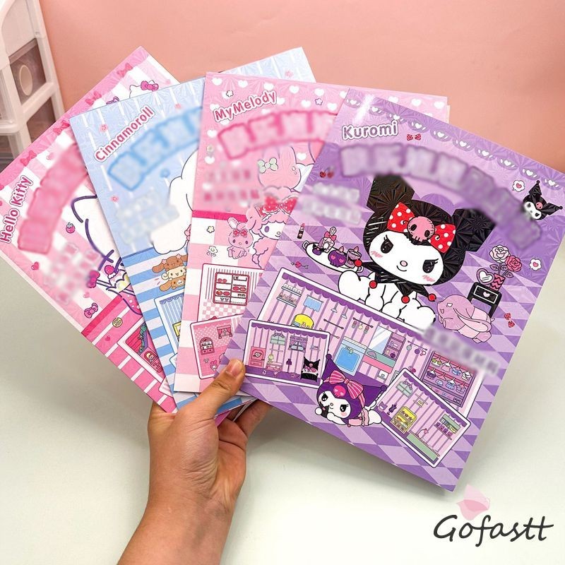 

COD Buku Stiker Happy Bubble Sanrio Kartun DIY Stiker Pengganti Adegan Stiker-G