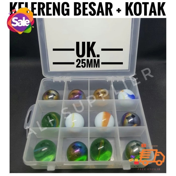 ✨BISA COD✨ -KELERENG METALIK LANGKA BESAR + BONUS KOTAK