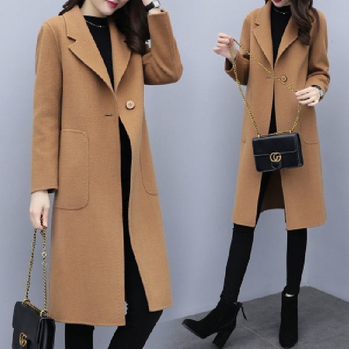 Long coat premium panjang Coat mantel wanita blazer korea