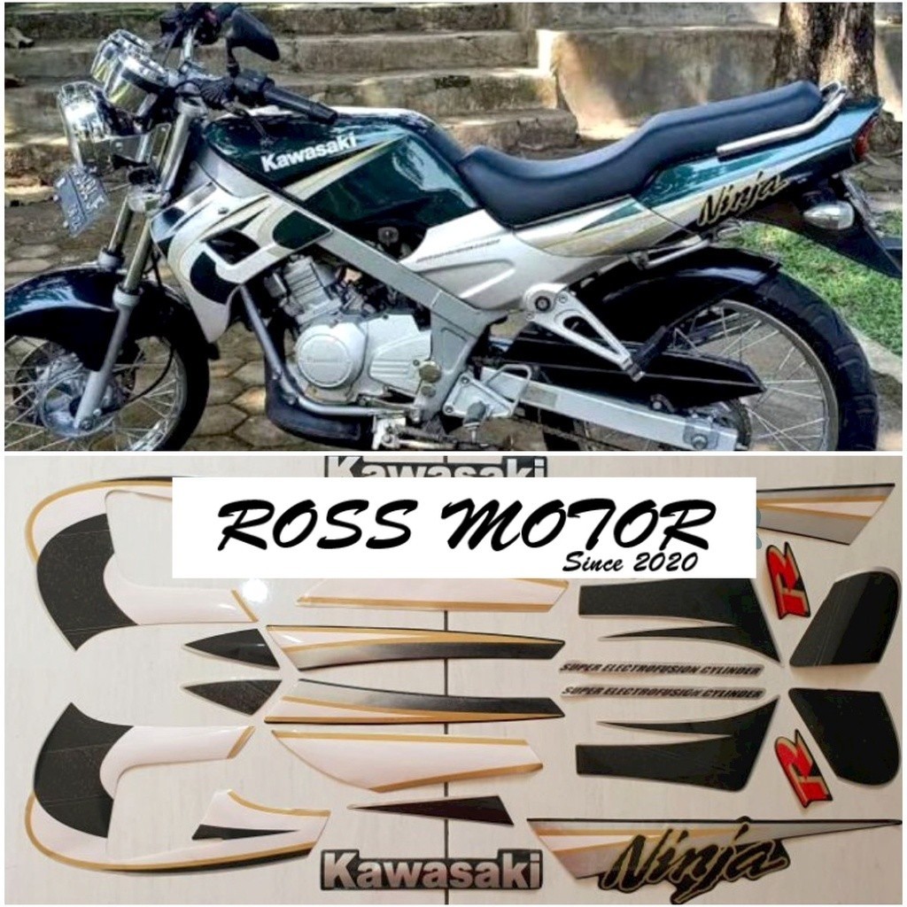 Striping Stiker Polet list motor body motor Kawasaki Ninja R 2005 hijau tua  Stiker