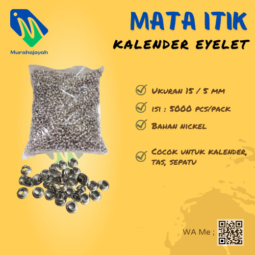 

Mata itik 5 mm | Ring Kalendar | Mata Ayam Kecil | Single | Nikel