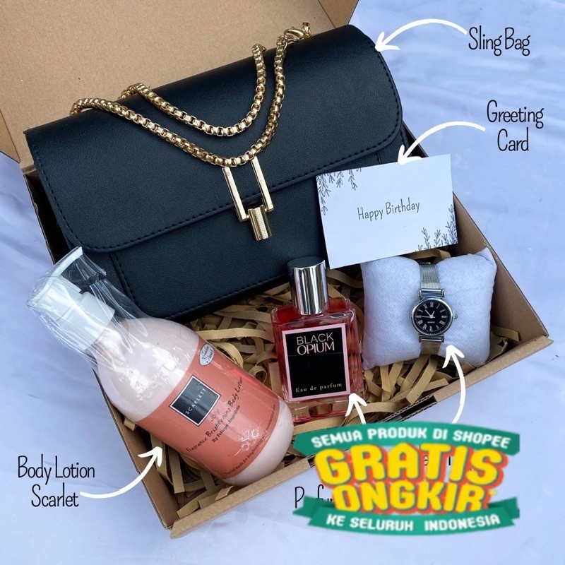 

[MD-ST]HAMPERS TAS CEWEK DAN SCARLETT/HADIAH ULANG TAHUN CEWEK/GIFT BOX CEWEK/KADO ANNIVERSARY/KADO VALENTINE/KADO PACAR/KADO WEDDING/KADO WISUDA/HADIAH TAS CEWEK/HAMPERS LEBARAN/HAMPERS RAMADAN/ hitam putih pink polos