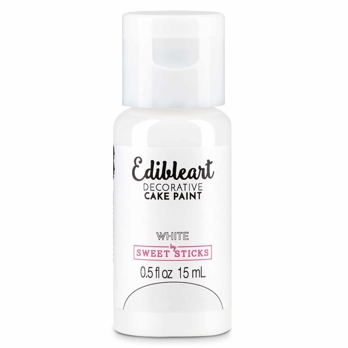 

New Arrival White Edible Art Paint Sweet Sticks Cake Kue Pewarna 15 ml