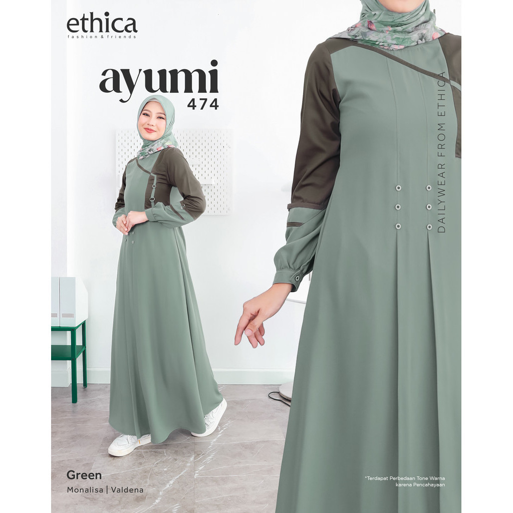 Gamis wanita Dewasa Terbaru Ayumi 474 by Ethica
