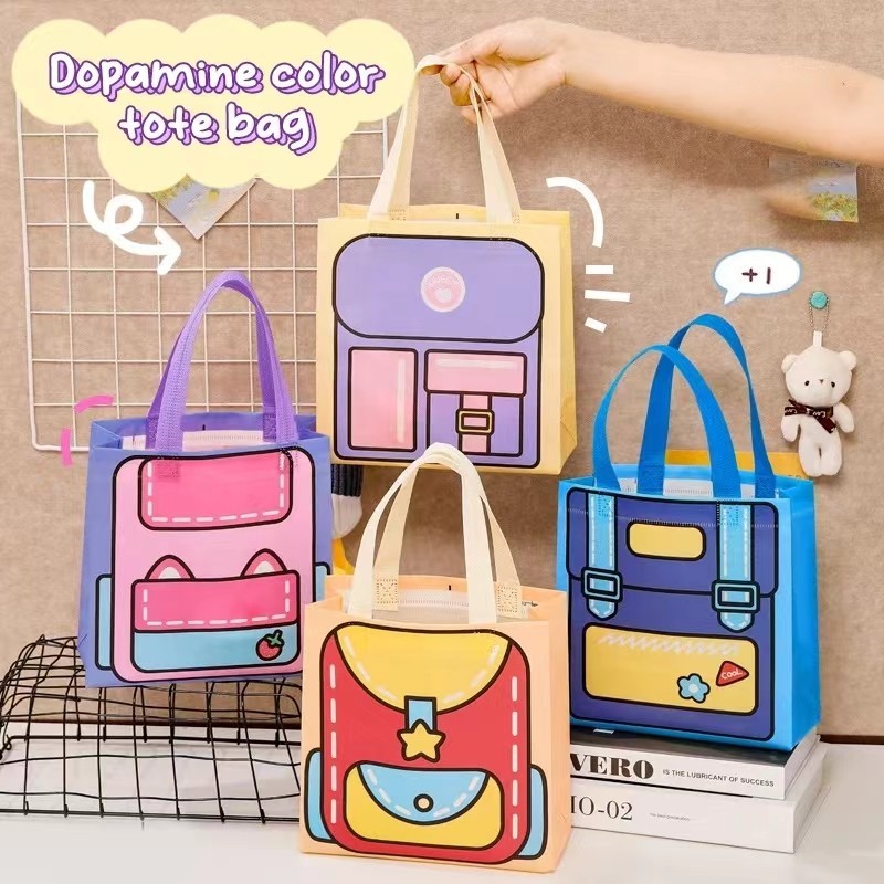 

Tas Hampers Non Woven Anti Air Tema TAS SEKOLAH Tote Bag / Hand Bag Ulang Tahun/tas hadiah tas belanja