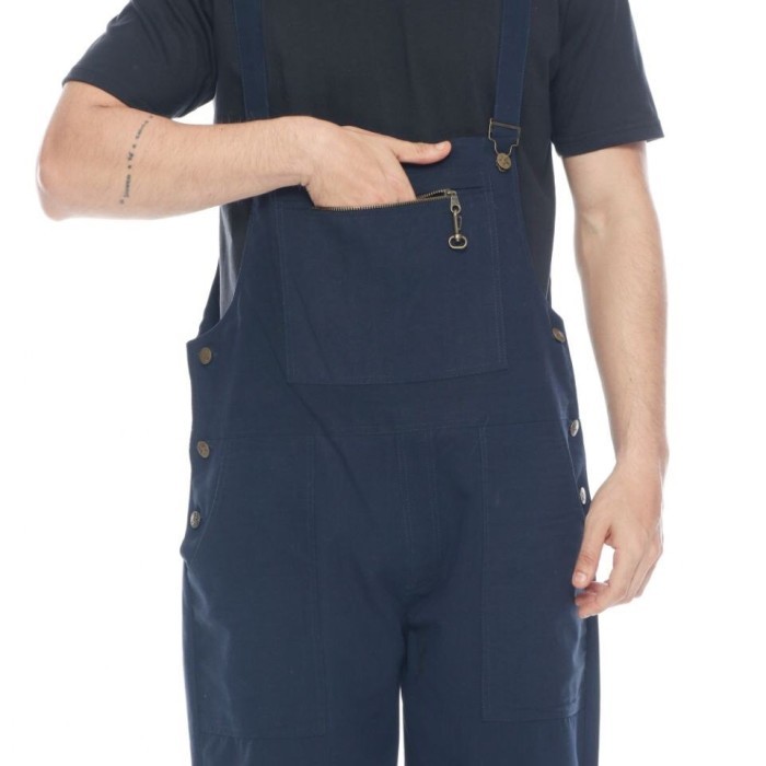 baju overall pria dewasa army polos kanvas original - Navy