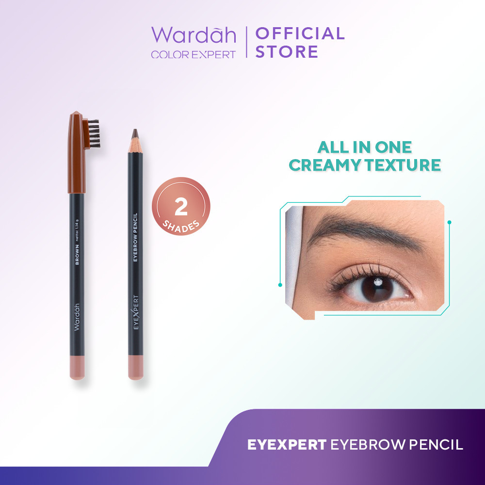 WARDAH EyeXpert Eyebrow Pencil pensil alis coklat