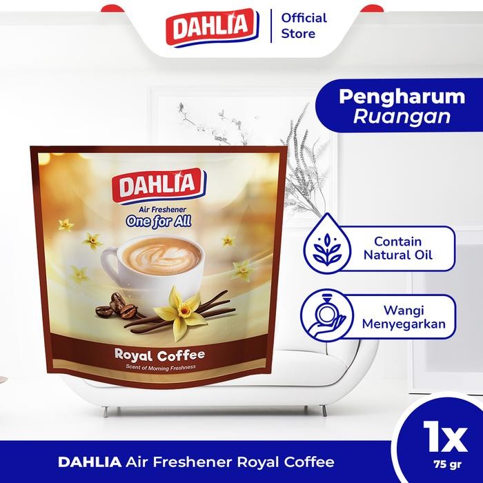 Dahlia Air Freshener Royal Coffee Isi 1 (75gr) - Pengharum Ruangan, Wangi Kopi, Menghilangkan Bau