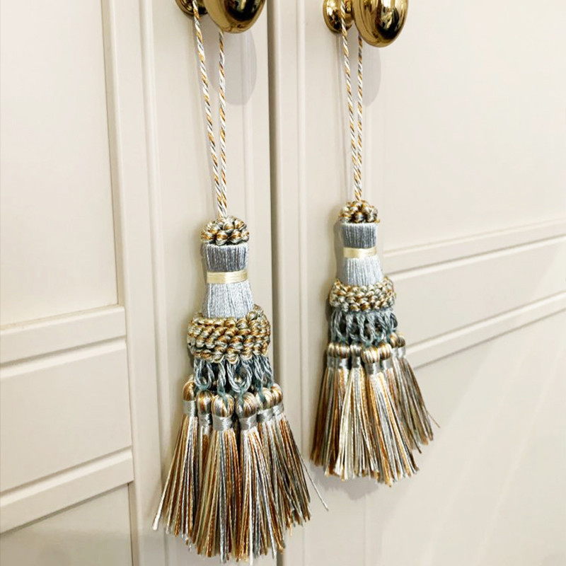 

1Pc Tassels Hanging Decoration Crafts Silk Fringe Tassel Keychains Brush DIY Decor for Bags Doors Curtain Bookmarks Keys