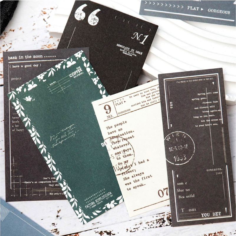 

Joural GO 30pcs Vintage Text Fragments Stickers Prologue Decorative Labels Diary Album Scrapbooking Journaling Material Paper