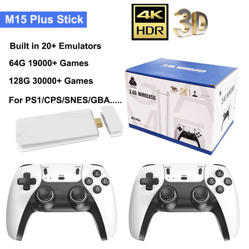M15 Plus Game Stick Pro Mini TV Handheld Game Classic Game Emulator HD Output Gaming Retro Consola f
