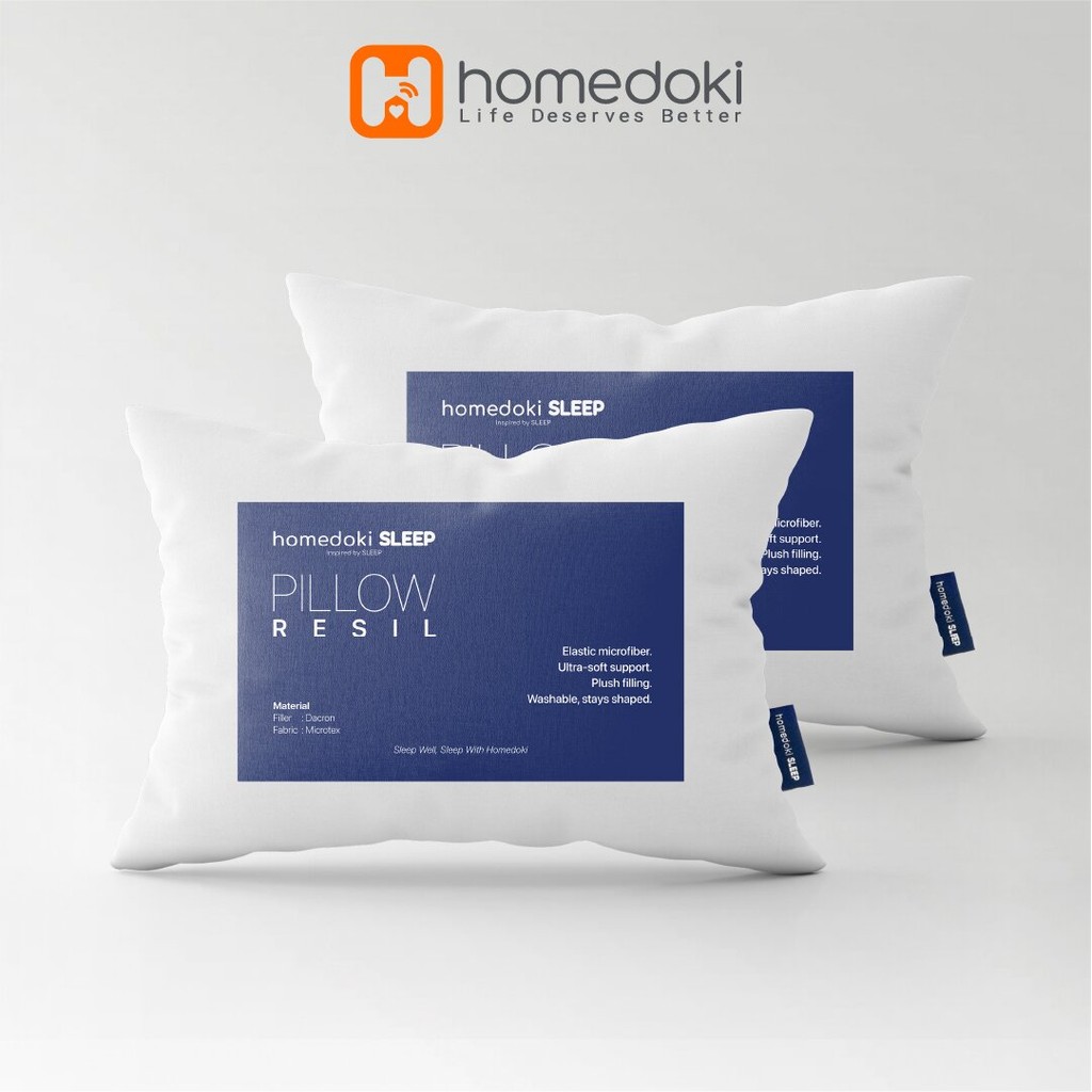 Homedoki Resil Series Pillow / Bantal Tidur Hotel / Bantal Tidur Living Pillow 2PCS
