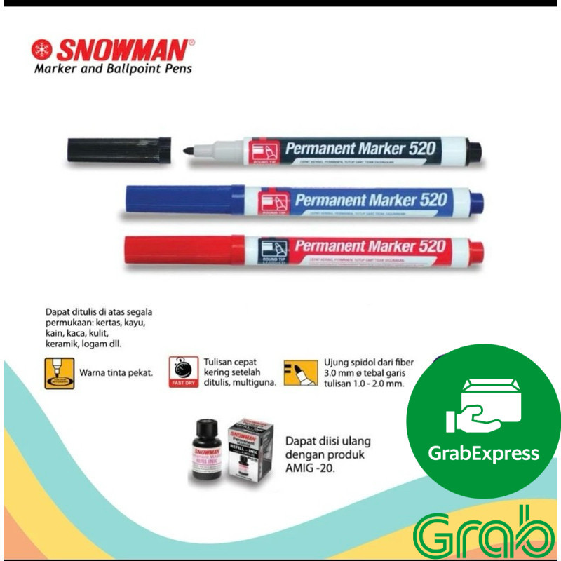 

Spidol Permanen Snowman G-520 promo harga